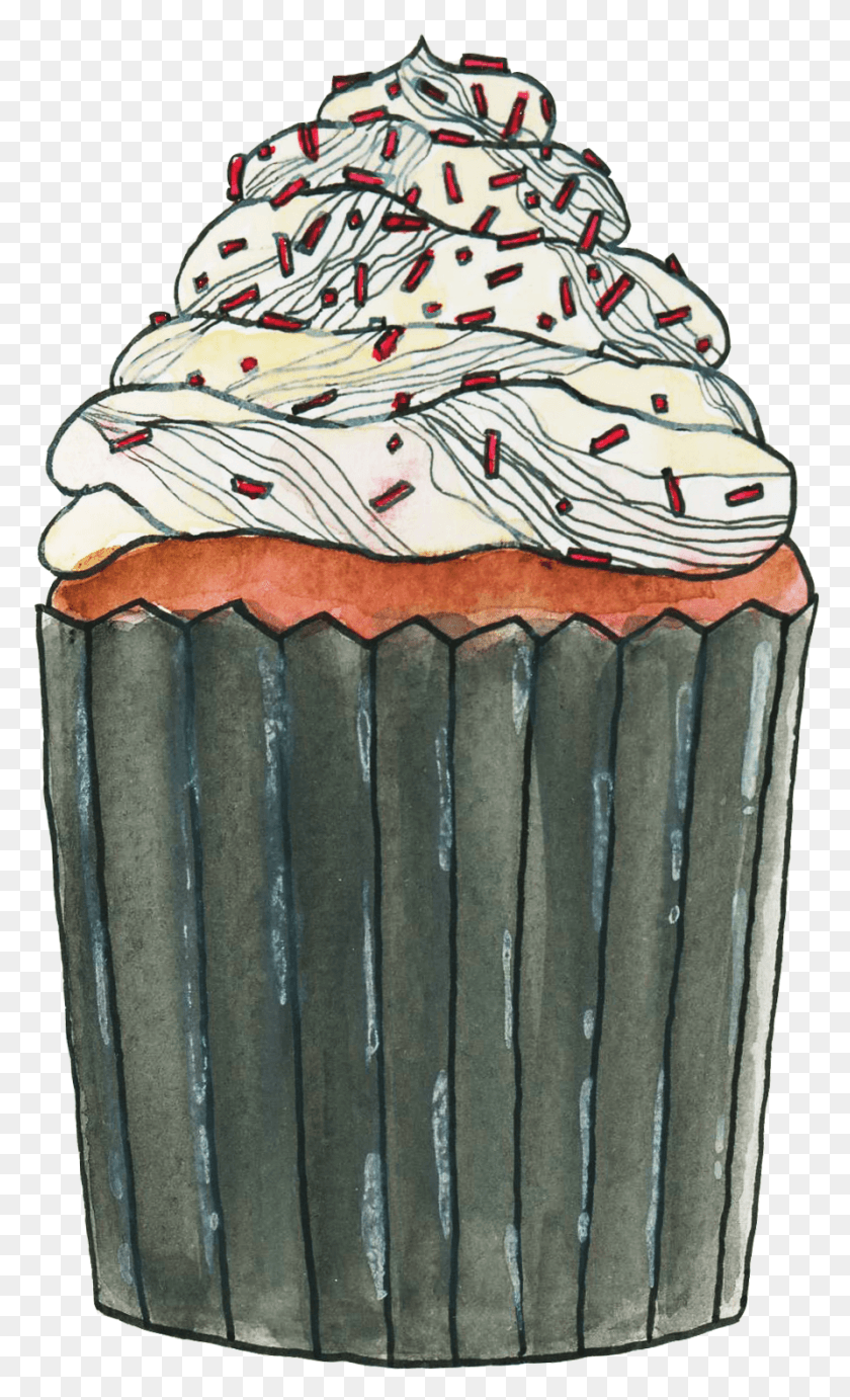 892x1514 Strawberry Ice Cream Red Velvet Cupcake Cupcake, Cream, Cake, Dessert HD PNG Download