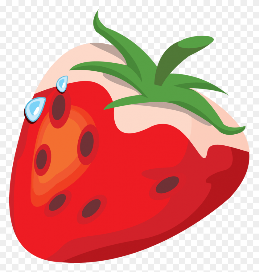 968x1024 Strawberry Image Amp Strawberry Clipart Strawberry And Cherry Clipart, Fruit, Plant, Food HD PNG Download