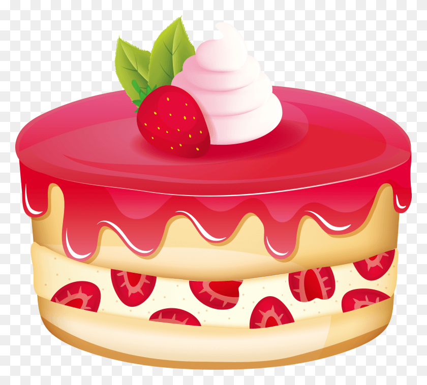 2903x2600 Strawberry Pudding Transparent Images Strawberry Pudding, Birthday Cake, Cake, Dessert HD PNG Download