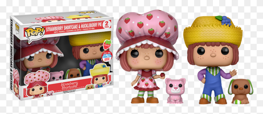 2008x783 Strawberry Shortcake Amp Huckleberry Pie Pop Vinyl Figures Funko Pop Strawberry Shortcake, Doll, Toy, Plush HD PNG Download