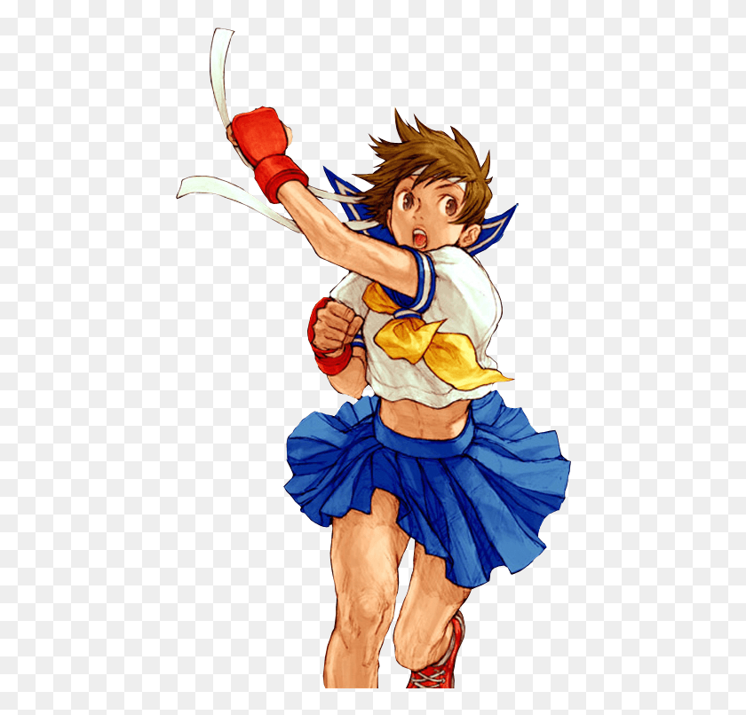 446x746 Street Fighter Sakura Sakura Kasugano Vs Yuri Sakazaki, Costume, Person, Human HD PNG Download