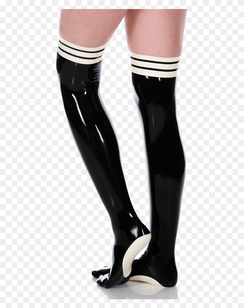 457x997 Stripe Thigh Socks Tights, Clothing, Apparel, Beverage HD PNG Download