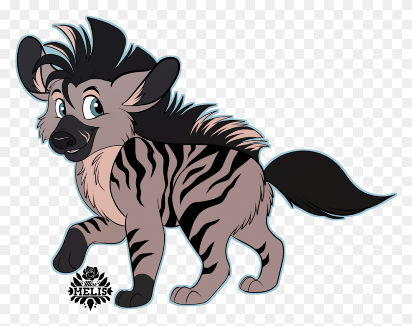 931x723 Striped Hyena Pup By Miss Striped Hyena Animation, Mammal, Animal, Tiger HD PNG Download
