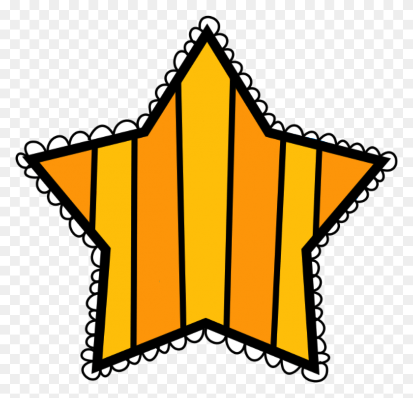 1338x1285 Striped Star Bright Yellow Polka Dot Star Clipart, Ornament, Star Symbol, Symbol HD PNG Download