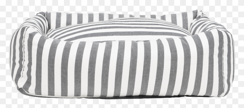 1281x515 Stripey Soiree Square Snuggler Dog Bed Charcoal Ottoman, Pillow, Cushion, Furniture HD PNG Download