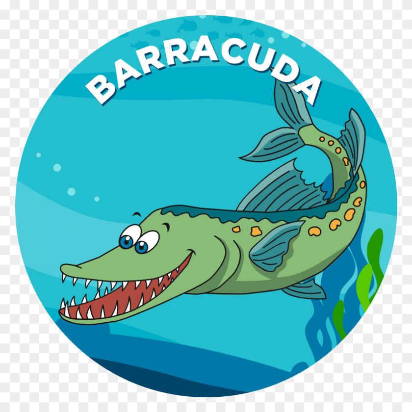 785x785 La Escuela De Accidente Cerebrovascular Barracuda Tiburón Mako De Dibujos Animados, Animal, Vida Marina, Reptil Hd Png