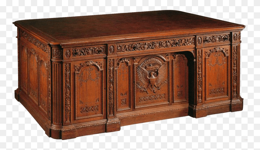 761x425 Strong Wood Carved Desk Us President Office Table, Sideboard, Furniture, Cupboard HD PNG Download