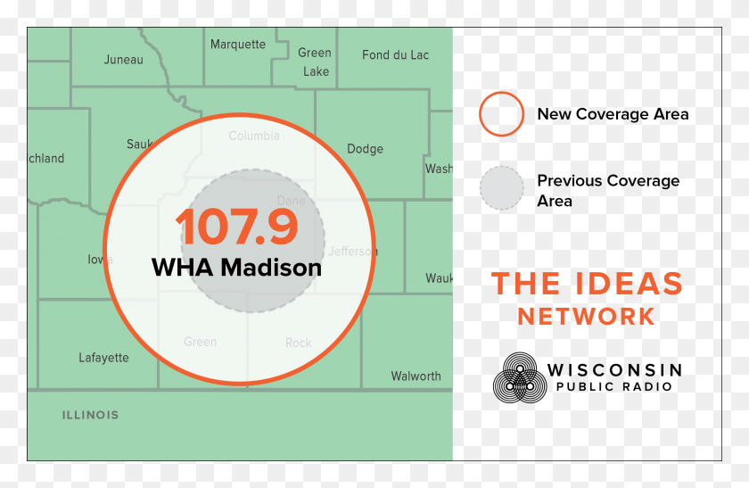 2400x1500 Stronger Signal For The Ideas Network In Dane County Wisconsin Public Radio, Diagram, Plot, Vegetation HD PNG Download