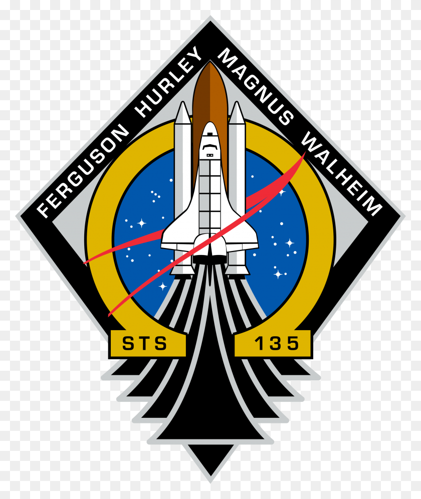 2666x3200 Sts 135 Patch Sts 135 Atlantis Patch, Spaceship, Aircraft, Vehicle HD PNG Download