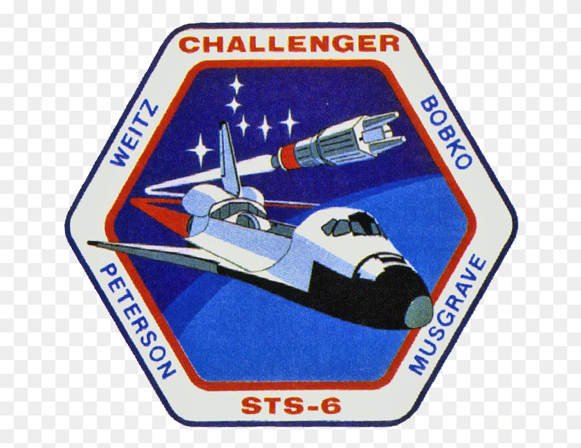 660x587 Sts 6 Patch Space Shuttle Challenger Sts, Label, Text, Vehicle HD PNG Download