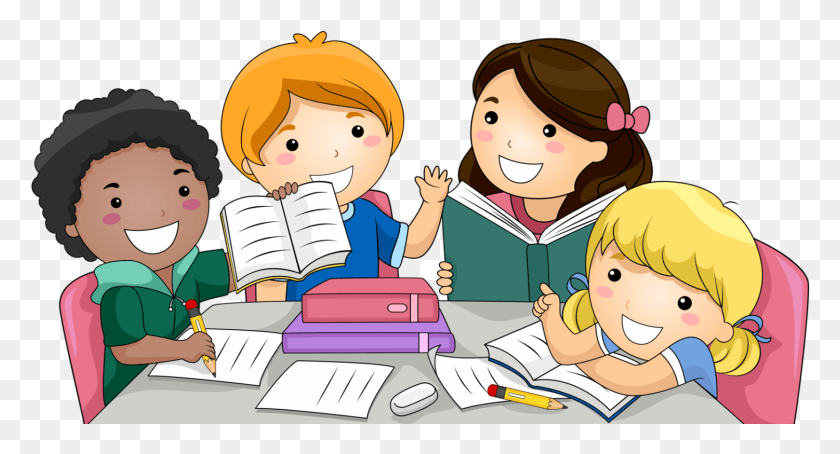 1501x759 Students Studying Clip Art, Person, Human, Reading HD PNG Download
