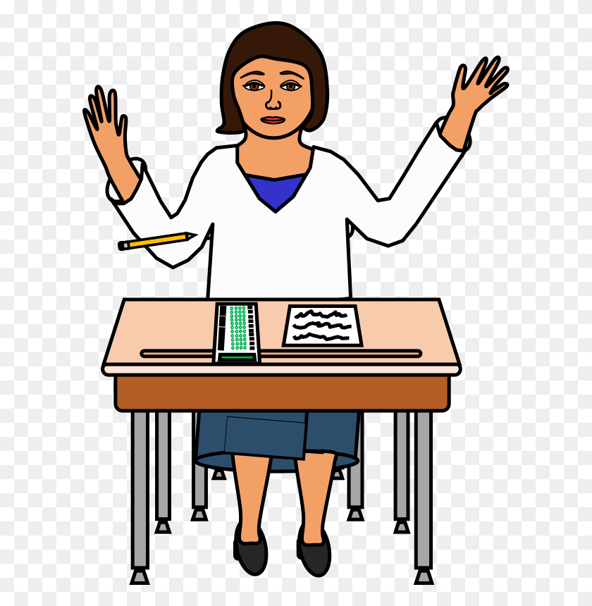 606x800 Students Working At Desk Clipart, Person, Human, Game HD PNG Download