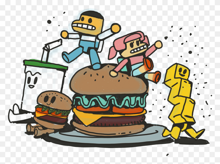 2471x1794 Study Artworks Shake Shack Burger X Superchild On Piramida Ishrane Za Djecu, Food, Birthday Cake, Cake HD PNG Download