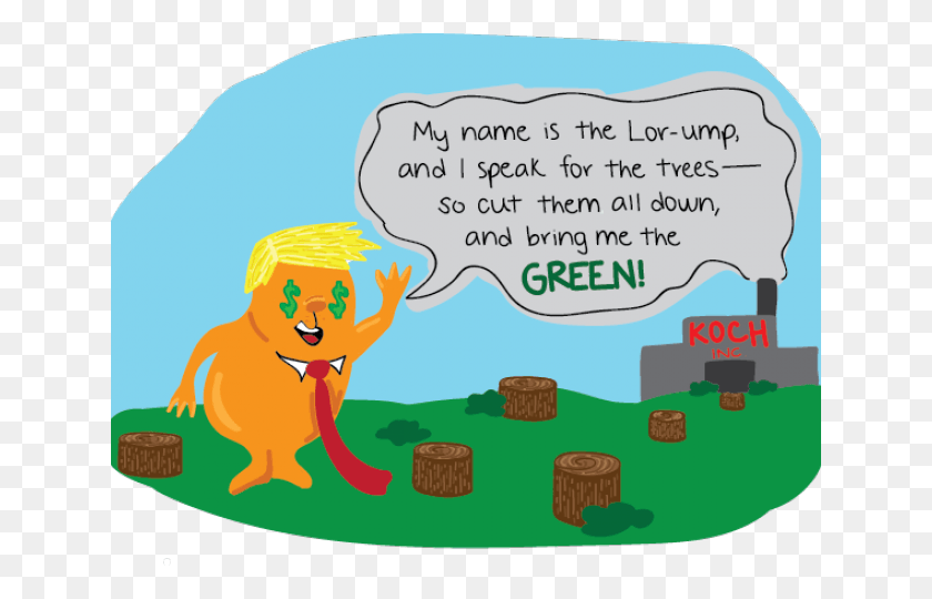 640x480 Stump Clipart Donald Trump Mother Earth In Cartoon, Outdoors, Nature, Vegetation HD PNG Download