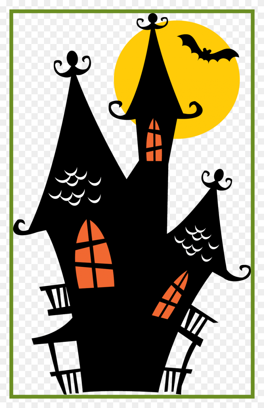 908x1442 Stunning Halloween Minus Felt Holidays Easter Of Haunted House Silhouette, Poster, Advertisement, Hook HD PNG Download