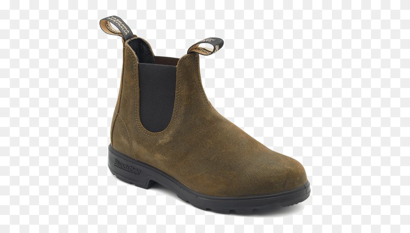 435x417 Style 1615 Boot Blundstone Dark Olive Suede, Shoe, Footwear, Clothing HD PNG Download