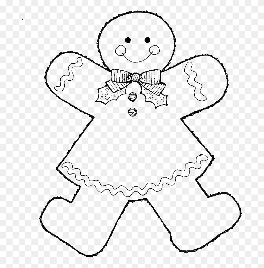 701x794 Style Gingerbread Boy Coloring Pages Gingerbread Man, Accessories, Accessory, Jewelry HD PNG Download
