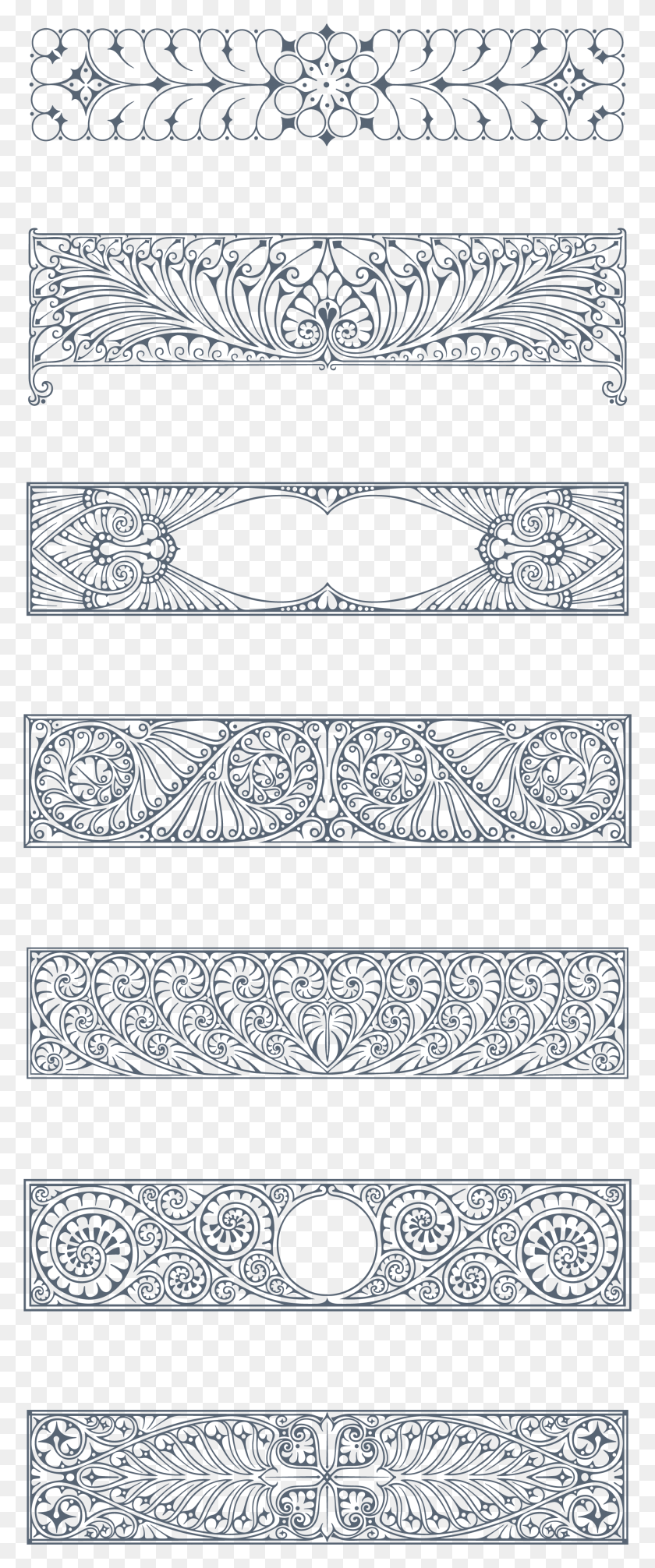 1880x4707 Stylized Art Deco Illustrations And Ornaments Ornament Art Dco, Pattern, Clothing, Apparel HD PNG Download