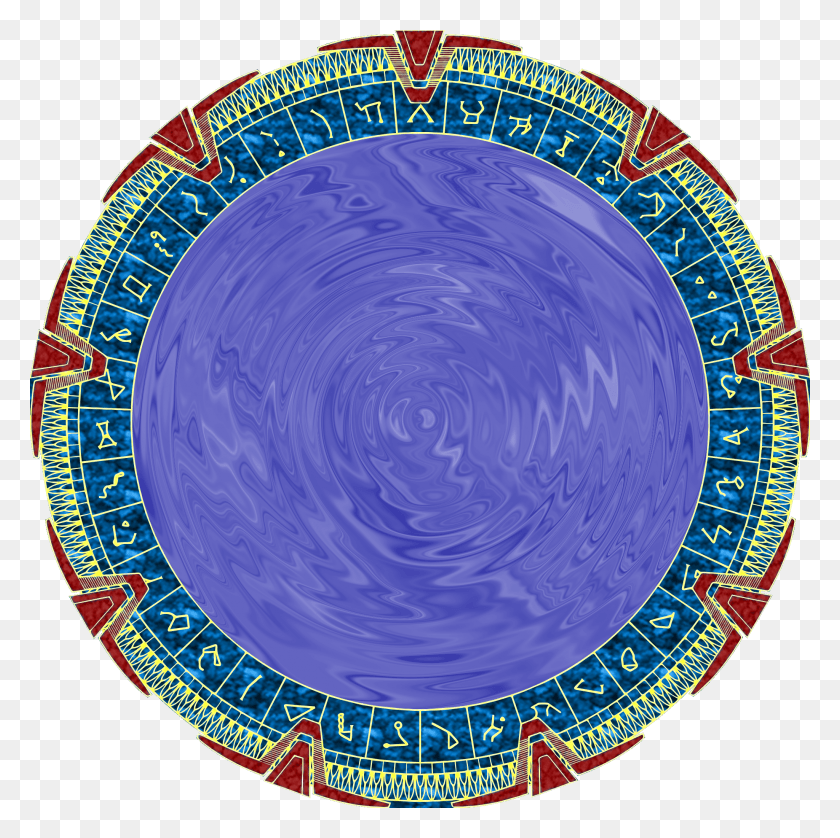 2048x2045 Stargate De Colores Estilizados Hd Png