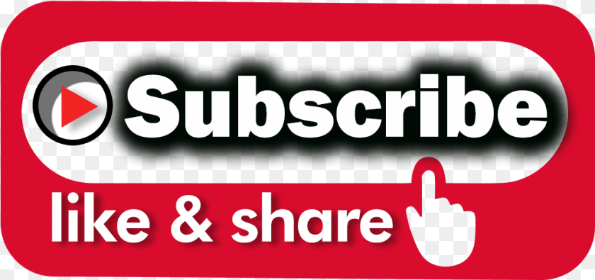 1022x481 Subscribe Button Transparent Like And Subscribe Thumbnail, Logo, Text, Sticker PNG