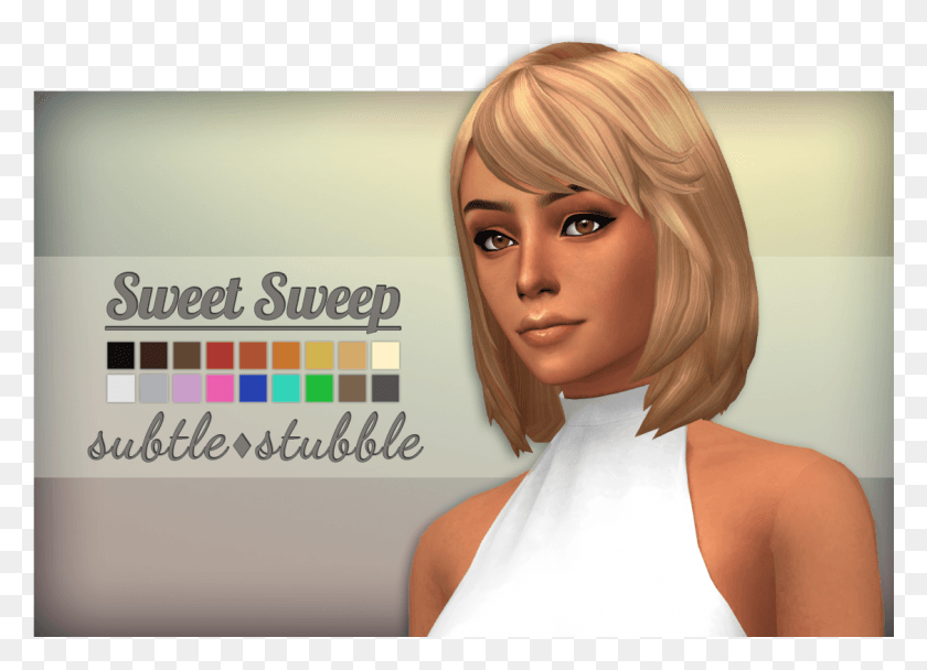 1126x792 Subtle Stubble So I Made A Hair It39s Actually Two Sims 4 Maxis Match Short Hair, Head, Person, Human HD PNG Download