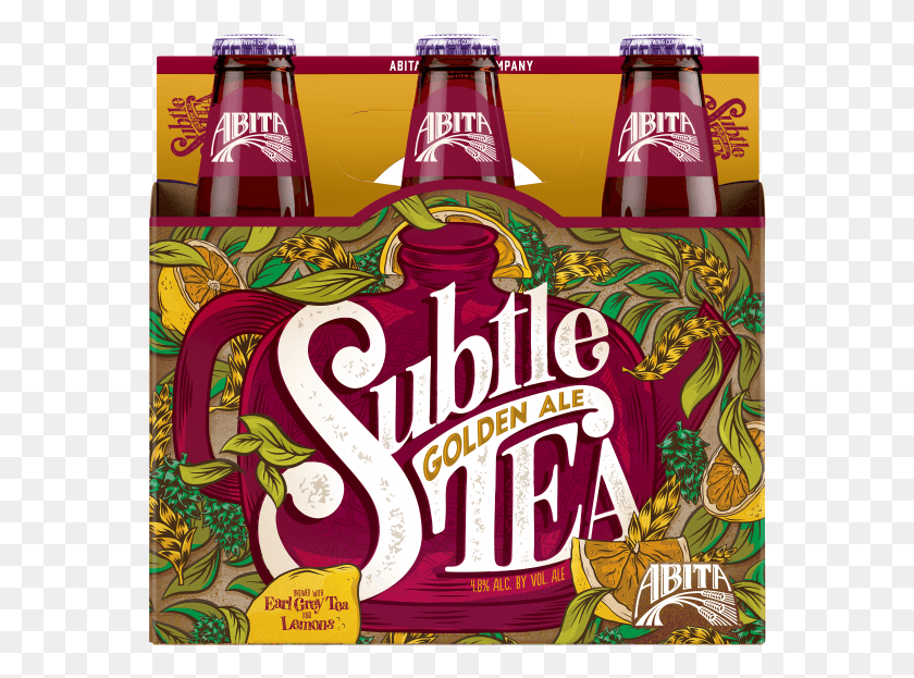 568x563 Subtletea 6 Pack Abita Subtle Tea, Soda, Beverage, Drink HD PNG Download
