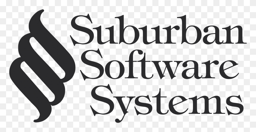 2192x1053 Suburban Software Systems Logo Transparent Calligraphy, Text, Alphabet, Letter HD PNG Download