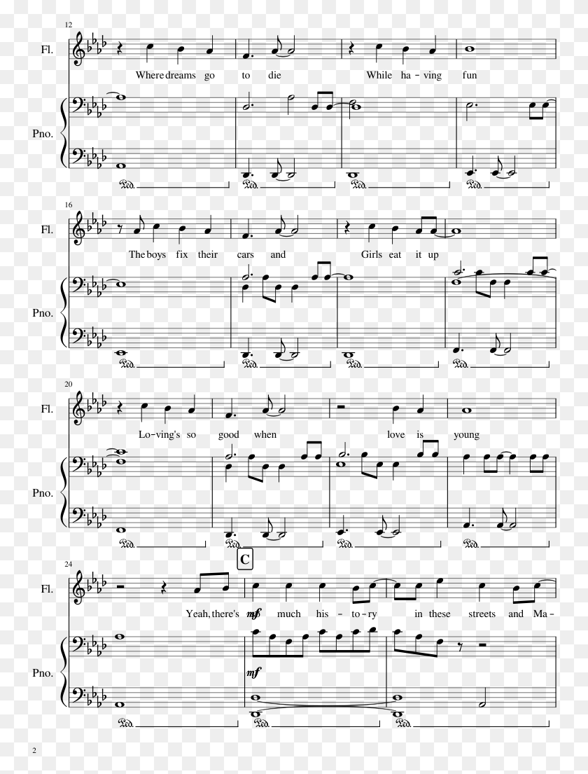 750x1045 Suburbia Sheet Music 2 Of 11 Pages Troye Sivan Suburbia Sheet Music, Gray, World Of Warcraft HD PNG Download