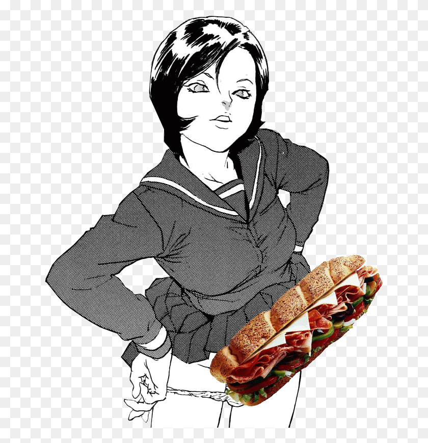 665x809 Subway Sandwich, Person, Human, Clothing HD PNG Download