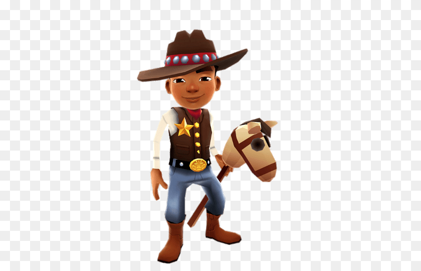 367x540 Subway Surfers Wayne The Cowboy, Clothing, Hat, Baby, Person PNG