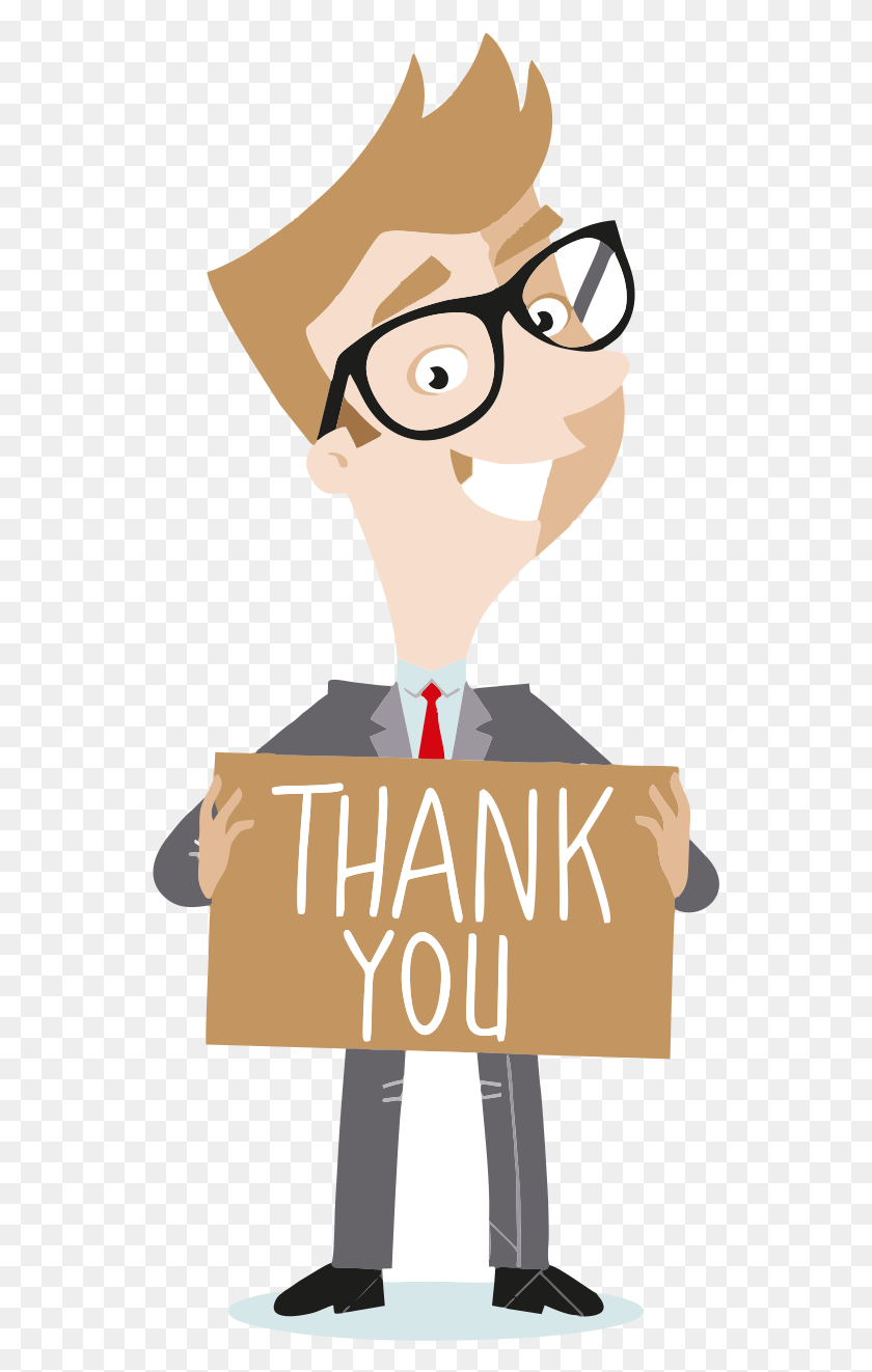 547x1262 Success Cartoon Say Thank You, Audience, Crowd, Person Descargar Hd Png