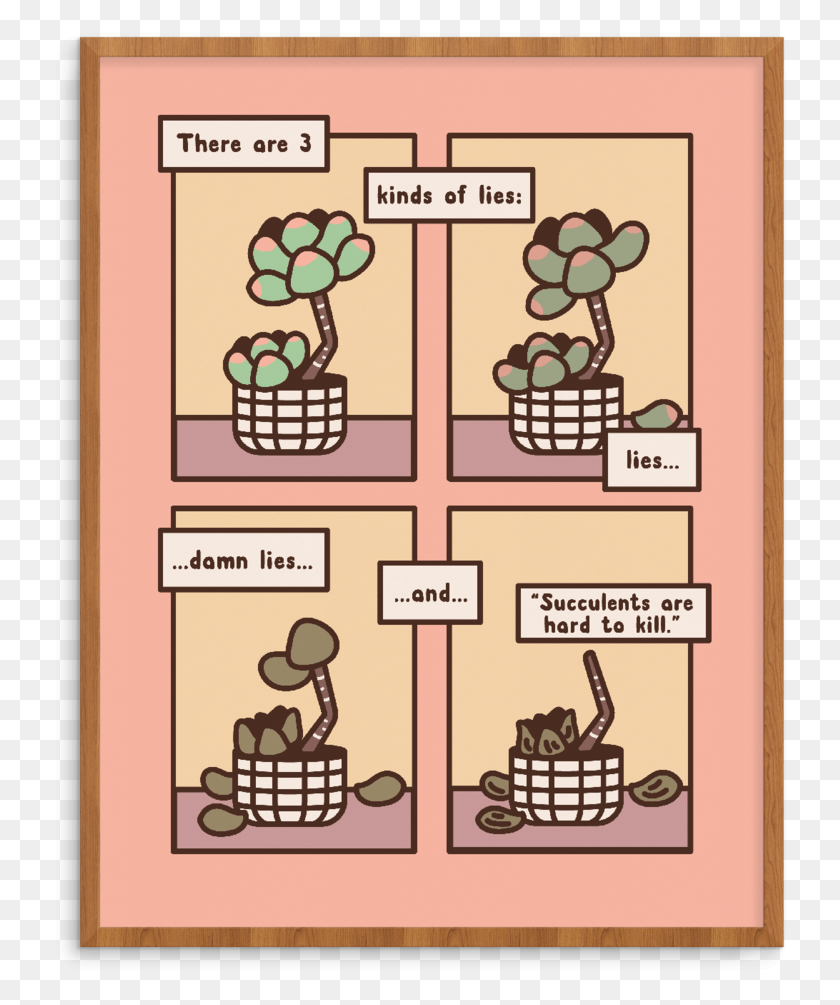 738x945 Succulent Comic, Poster, Advertisement, Text HD PNG Download
