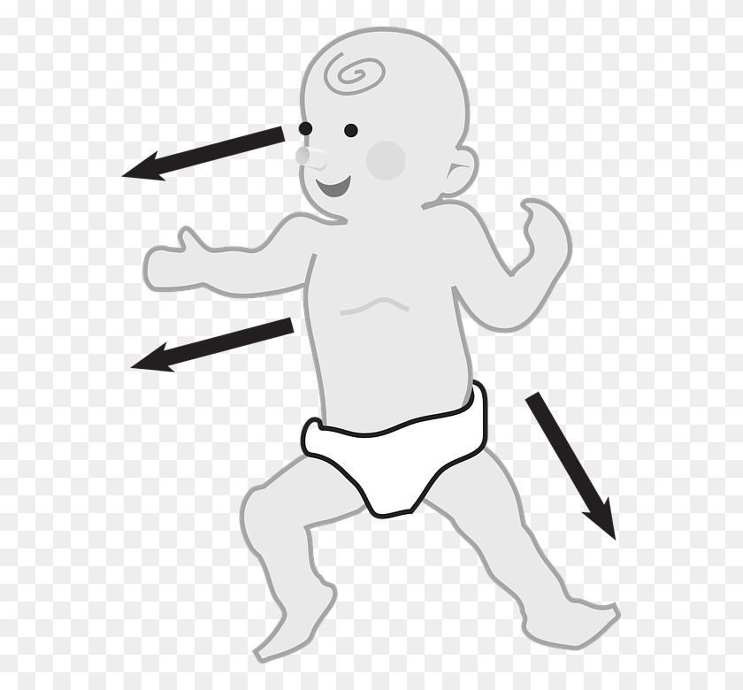 565x720 Suckling Free Vector Graphic On Pixabay Diaper Infant, Baby, Cupid, Crawling HD PNG Download