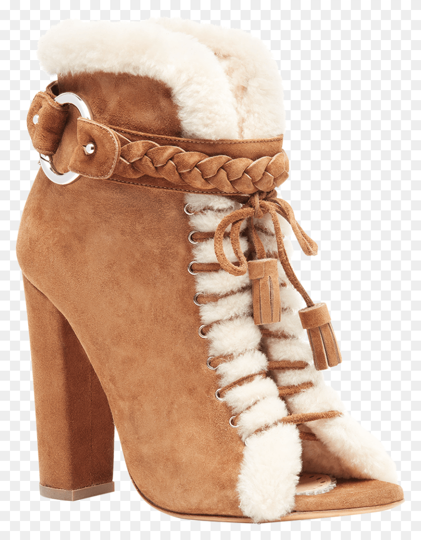 811x1059 Suede Leather Fur Boots 110mm Knee High Boot, Clothing, Apparel, Footwear HD PNG Download