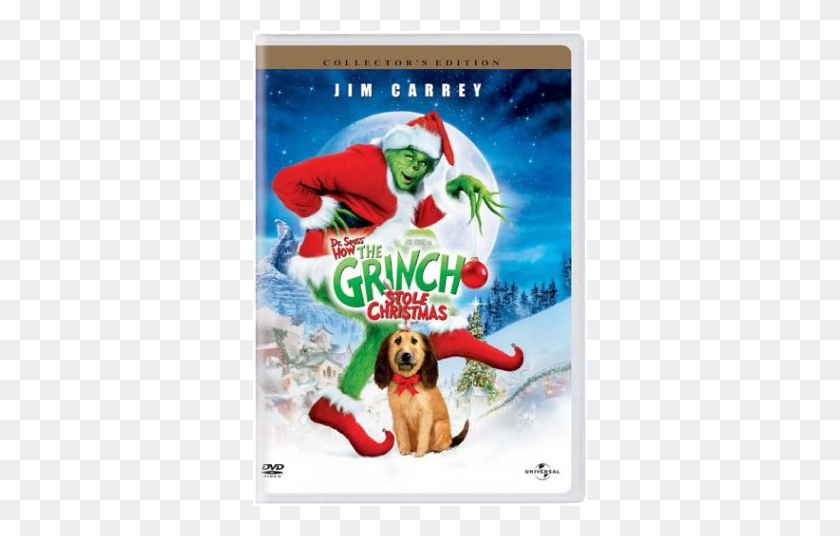 335x476 Suess How The Grinch Stole Christmas 2001 Jim Carrey Grinch Jim Carrey Dvd, Advertisement, Poster, Person HD PNG Download