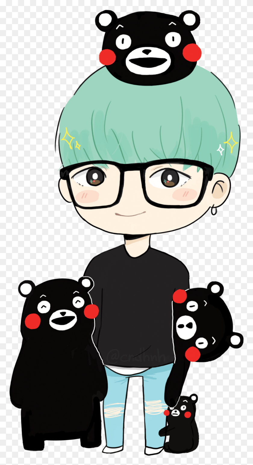 839x1597 Suga X Kumamon Please Do Not Edit Or Repost Redbubble Stickers Bts Suga, Person, Human, Doctor HD PNG Download