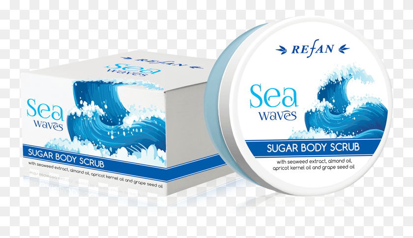 761x424 Sugar Body Scrub With Seaweed Extract Almond Oil Exfoliation, Text, Bottle, Box HD PNG Download
