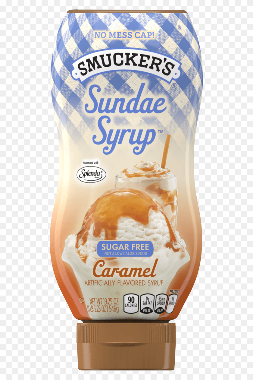 511x1200 Sugar Free Ltstronggtsundae Syrupltstronggtltsupgtlt Smuckers Sugar Free Caramel Syrup, Cream, Dessert, Food HD PNG Download