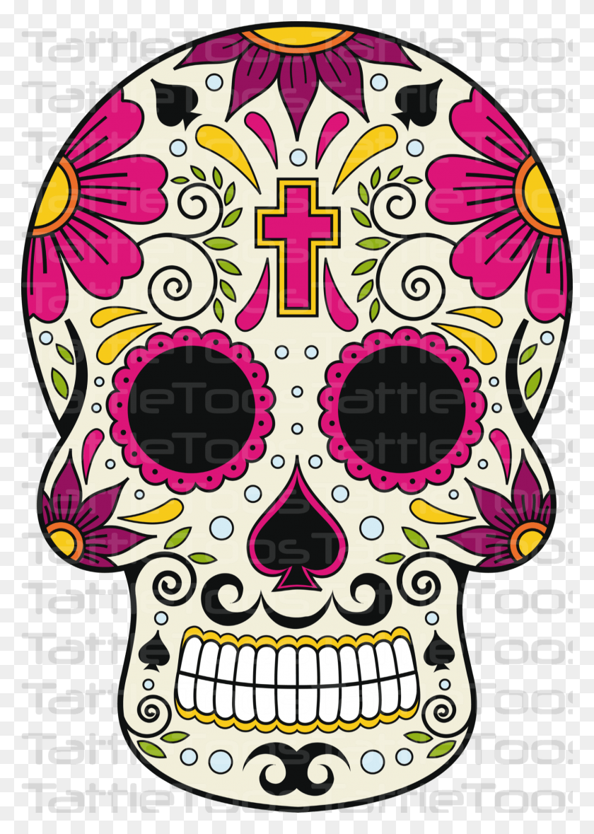 2090x3000 Sugskull In Photography Skull And Crossbones Day Of The Dead, Doodle HD PNG Download