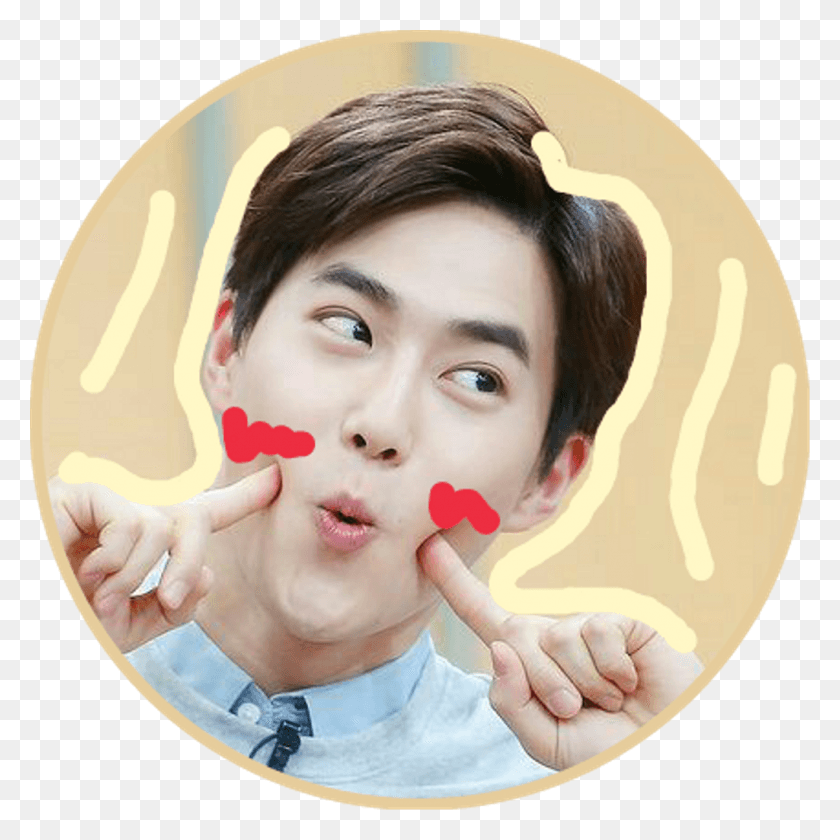 1024x1024 Suho Sticker Suho, Face, Person, Human HD PNG Download