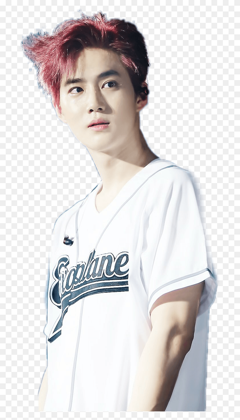 703x1408 Suho Sticker Suho Exo Hq, Clothing, Person, Sleeve HD PNG Download