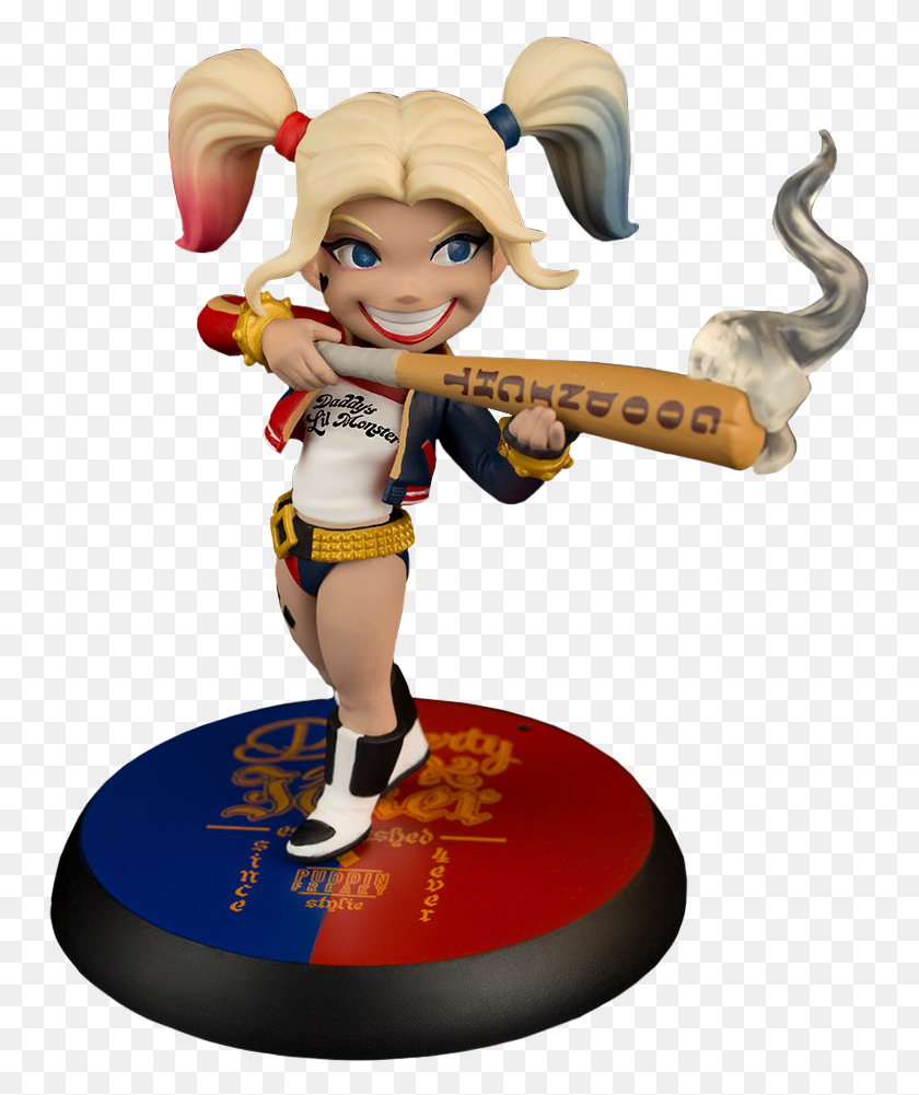 749x941 Suicide Squad Harley Quinn Q Fig Figure 3 Vinyl Figure Loot Crate Dx September 2016, Person, Human, Figurine HD PNG Download