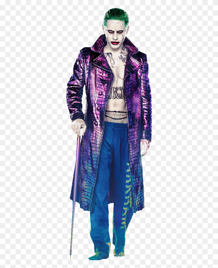 332x973 Suicide Squad Joker Joker Clothes Suicide Squad, Clothing, Apparel, Person HD PNG Download