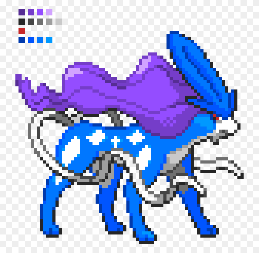 740x760 Suicune Suicune Pixel Art, Tie, Accessories, Accessory HD PNG Download