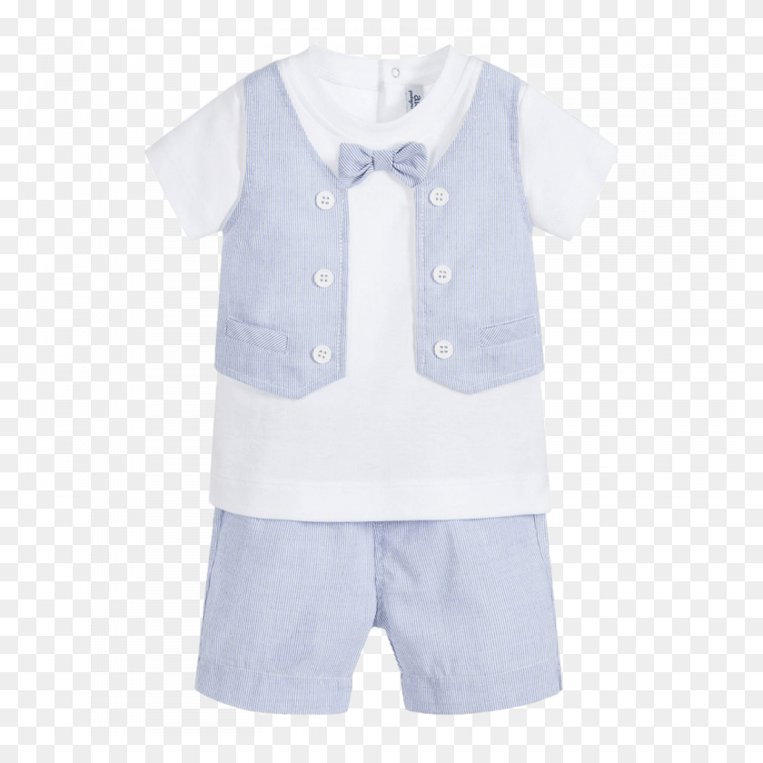 1100x1100 Suit In White Cotton With Light Blue And White Stripes, Clothing, Apparel, Blouse HD PNG Download