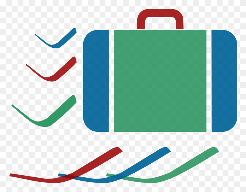 931x712 Suitcase Icon Blue Green Red Dynamic, Text, Label, Luggage HD PNG Download