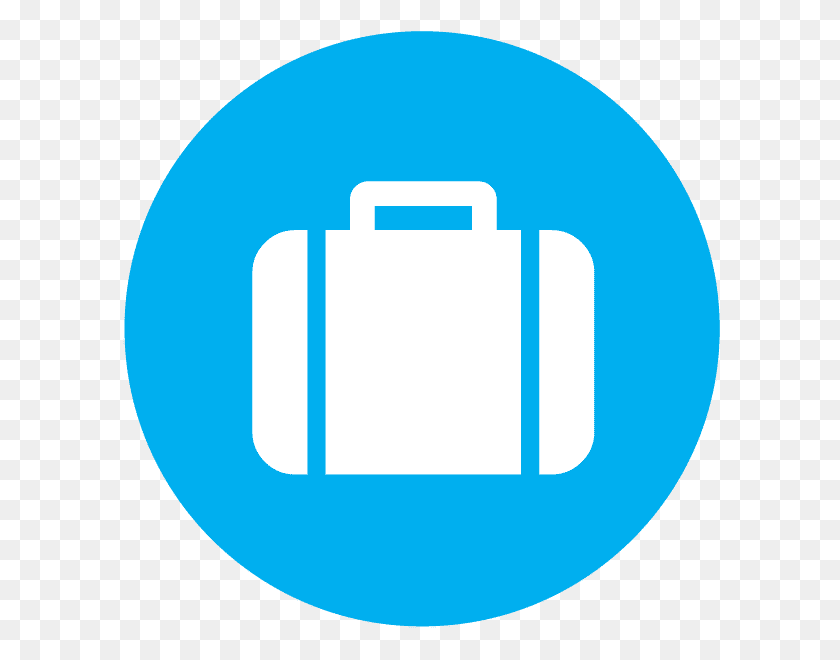 600x600 Suitcase Icon Youtube Round Logo Blue, Security, Text, Luggage HD PNG Download