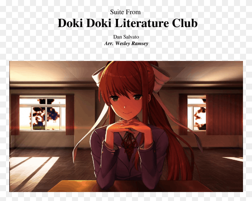 851x669 Suite From Doki Doki Literature Club Sheet Music For Doki Doki Literature Club Memes, Manga, Comics, Book HD PNG Download