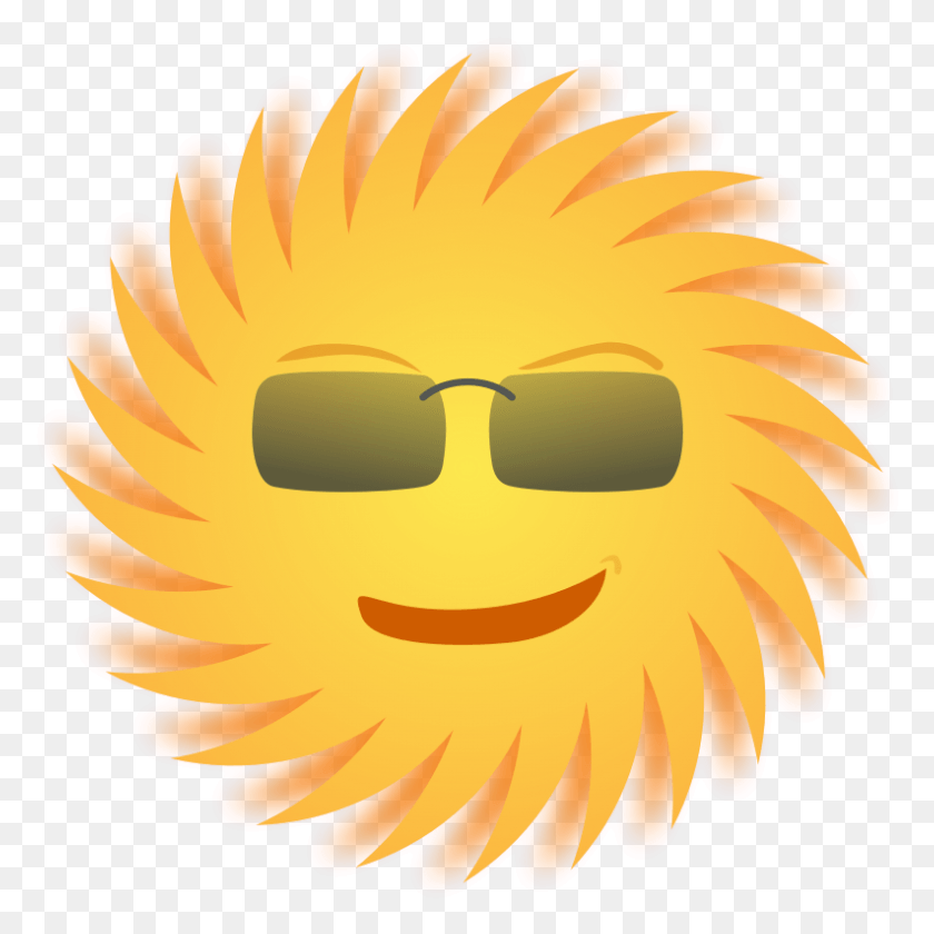 793x794 Summer Clipart Illustration Of A Happy Smiling Sun Sun Clip Art, Sunglasses, Accessories, Accessory HD PNG Download