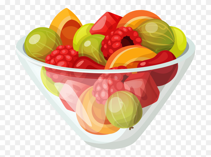 717x567 Летняя Еда Salade De Fruits Dessin, Растение, Сливки, Десерт Png Скачать